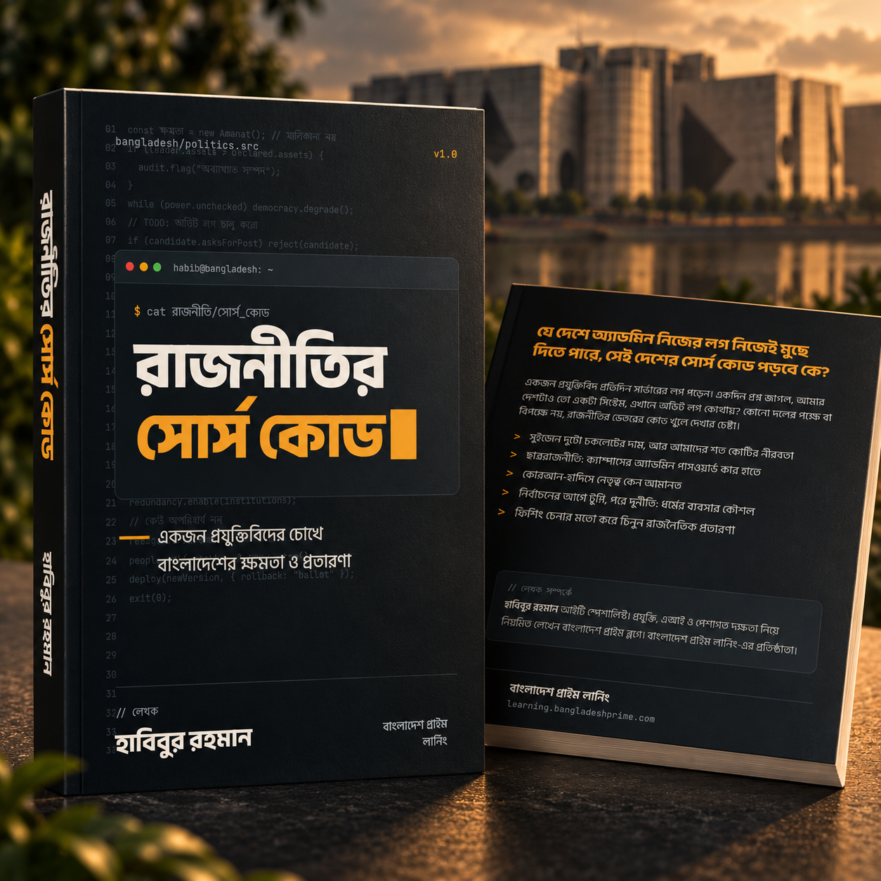 রাজনীতির সোর্স কোড বইয়ের প্রচ্ছদ, লেখক হাবিবুর রহমান